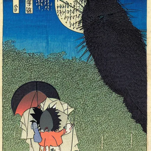 Image similar to my neighbor totoro by ando hiroshige