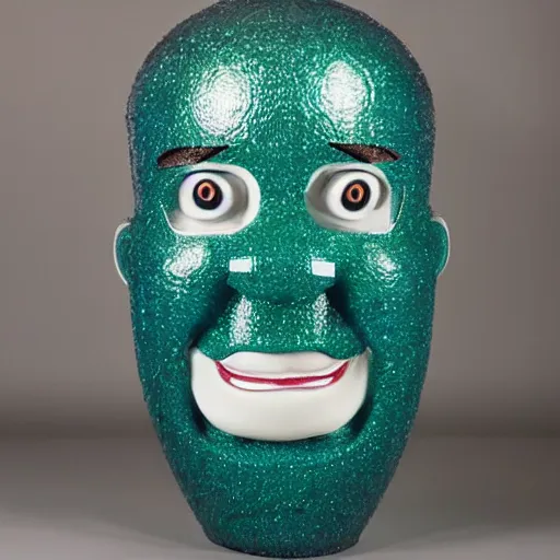 Prompt: steve harvey glass sculpture