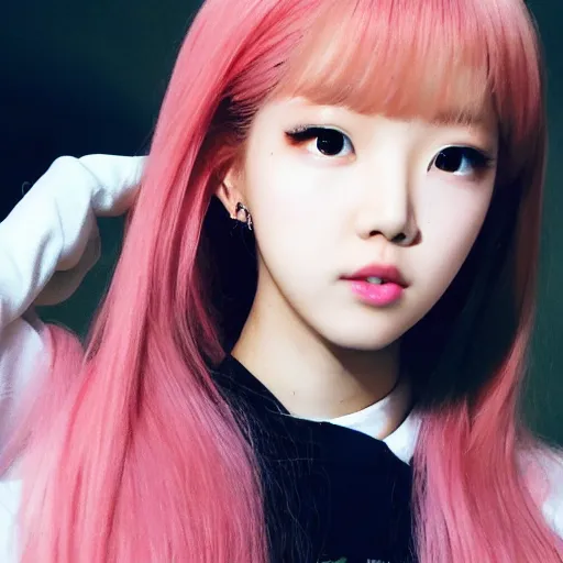 Prompt: Blackpink Rose cosplaying a cute anime girl full HD 4K highest quality realistic beautiful gorgeous natural