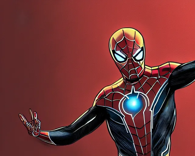 Image similar to sketch of the mcu iron spider