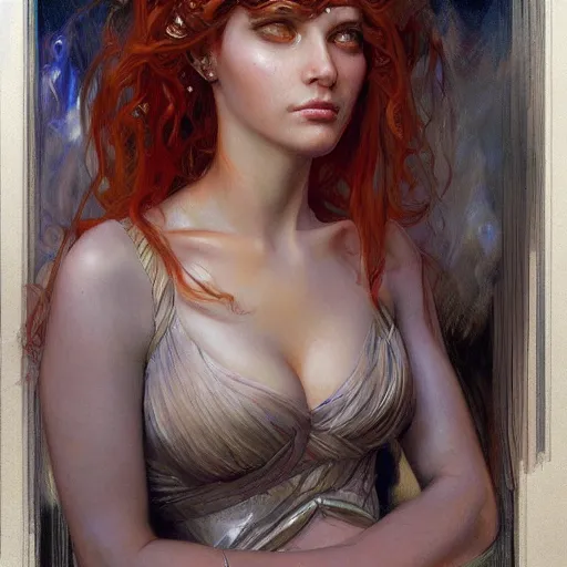 Image similar to a painting in the style of donato giancola, and in the style of charlie bowater, and in the style of charles dulac. smooth, sharp focus, semi - realism.