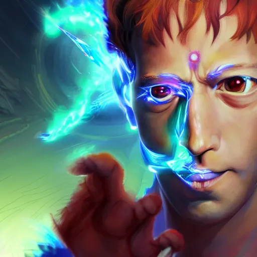 Prompt: anime portrait of Mark Zuckerberg as a shaman yedi using dark force to eliminate trump as an anime antagonist by Stanley Artgerm Lau, WLOP, Rossdraws, James Jean, Andrei Riabovitchev, Marc Simonetti, and Sakimichan, trending on artstation