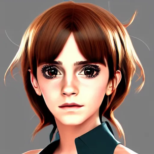 Prompt: 3 d photo of emma watson cosplaying as an anime catgirl, bokeh, shader, anime art style, highly detailed, cel - shaded, colorful, animated, trending