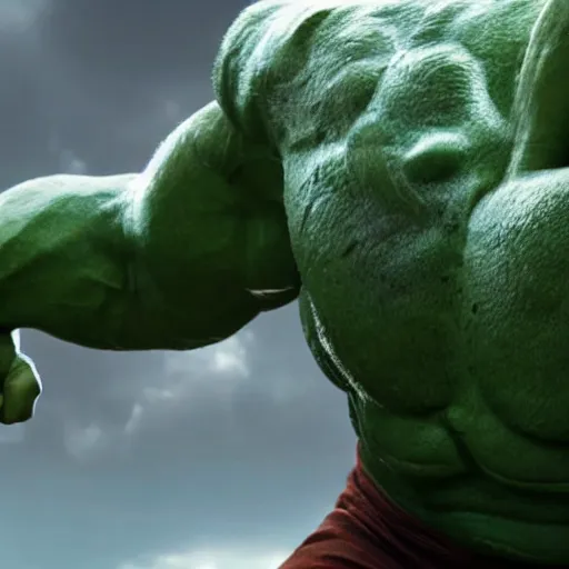 Image similar to dwayne johnson as incredible hulk, marvel cinematic universe, mcu, 4 k, raw, unedited, green skin, in - frame, cinematic lighting, photorealistic, octane render, 8 k, depth of field,