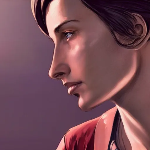 Prompt: portrait of a brunette thin woman with blue eyes in fallout 4, light stubble with red shirt, praying to god ,digital art,photorealistoc,art by greg rutkowski,hyperdetailed,western comic style,comic,comic style,sharp lineart,professional lighting,deviantart,artstation,trevor henderson,rossdtaws,cinematic,dramatic