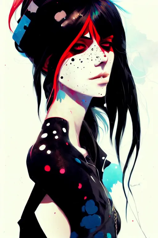 Image similar to a ultradetailed beautiful painting of a stylish goth girl, by conrad roset, greg rutkowski and makoto shinkai trending on artstation