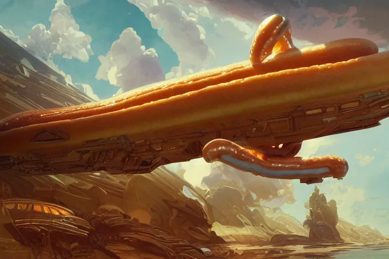 Prompt: ultra realistic illustration, starship in a shape of an hot dog, intricate, elegant, highly detailed, nobodies, digital painting, artstation, concept art, smooth, sharp focus, illustration, art by artgerm and greg rutkowski and alphonse mucha