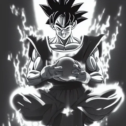 Image similar to a portrait of Goku juggling the Dragon Balls, photorealistic, award winning photo, sharp, high resolution