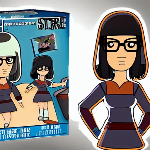 Image similar to Tina Belcher in the style of Star Wars: The Clone Wars (2008)