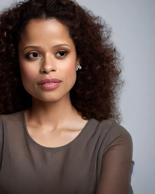 Image similar to headshot of beautiful actress gugu mbatha - raw, studio lighting, 8 k, photo shoot, 9 inch kershaw soft focus lens f / 5. 6