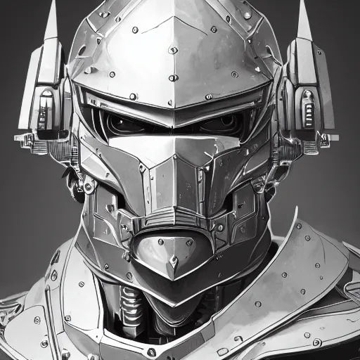 Image similar to studio portrait of lawful good holy mecha paladin absurdly handsome, elegant, handsome steely man, ultrafine hyperrealistic detailed face illustration by kim jung gi, irakli nadar, intricate linework, sharp focus, bright colors, matte, octopath traveler, final fantasy, unreal engine highly rendered, global illumination, radiant light, intricate environment