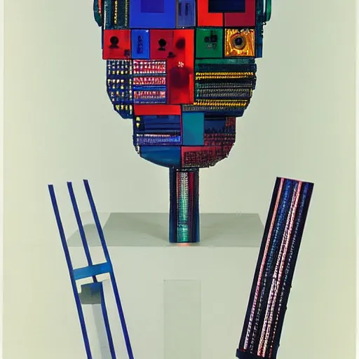 Image similar to A Nubian cyborg, portrait, by Nam June Paik, Man Ray, Richard Avedon