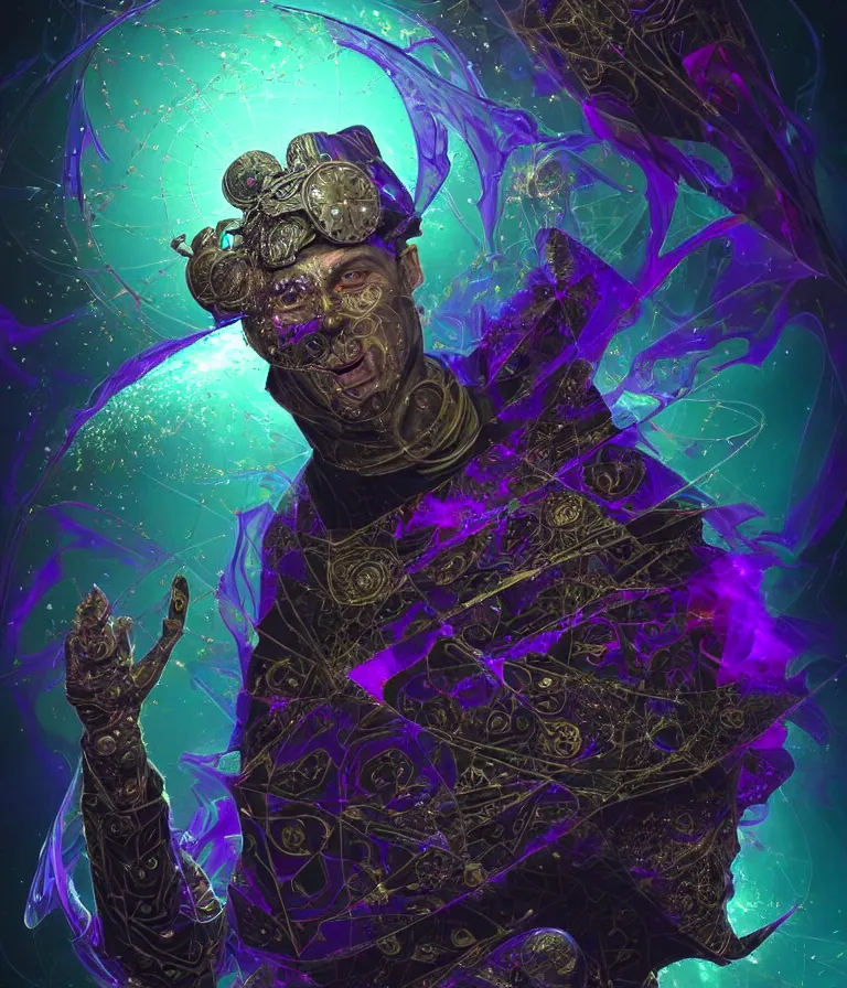 Prompt: front!!! shot of a court jester!!! character, mesmerizing fractal hypercubes, dark holography!!!, future, metallic nebula, crystalline edges, polygonal, elegant, highly detailed, centered, (((artstation, concept art, jagged, sharp focus, artgerm, Tomasz Alen Kopera, Peter Mohrbacher, donato giancola, Joseph Christian Leyendecker, WLOP, Boris Vallejo))), ((raytracing)), mugshot!!!!!, ugly!!!!!!, octane render, nvidia raytracing demo, octane render, nvidia raytracing demo, octane render, nvidia raytracing demo, 8K