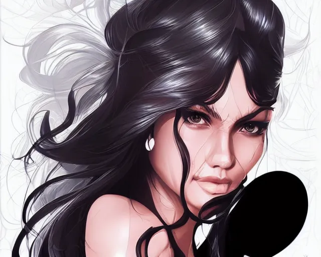 Image similar to striking, a simple vector based illustration, by ross tran, artgerm