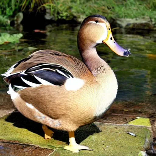 Image similar to duck with huge muscles