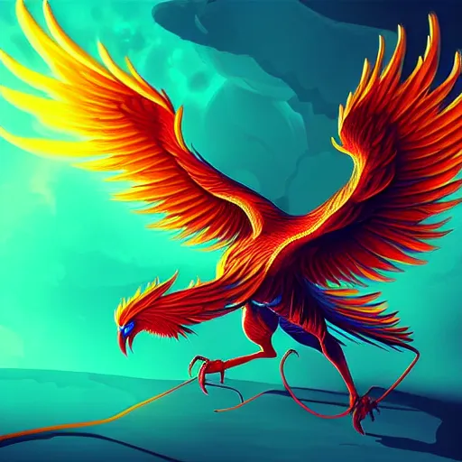 Image similar to artwork of a phoenix, highly detailed, artstation, smooth illustration