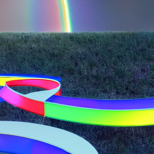 Prompt: a rainbow bridge, octane render