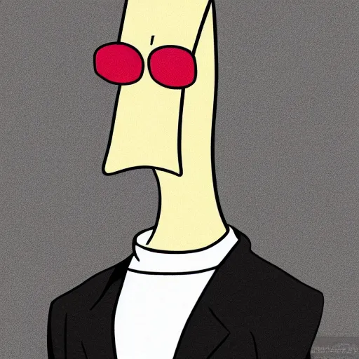 Image similar to handsome, cartoon network style, strong chin, portrait, awesome squidward