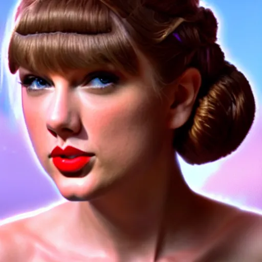 Image similar to taylor swift as princess leia in star wars, 8 k resolution, cinematic lighting, anatomically correct