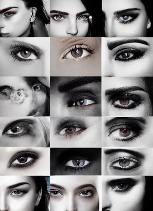 Prompt: style sheets, portraits of stunningly beautiful eyes, 🏳 🏳 🏳