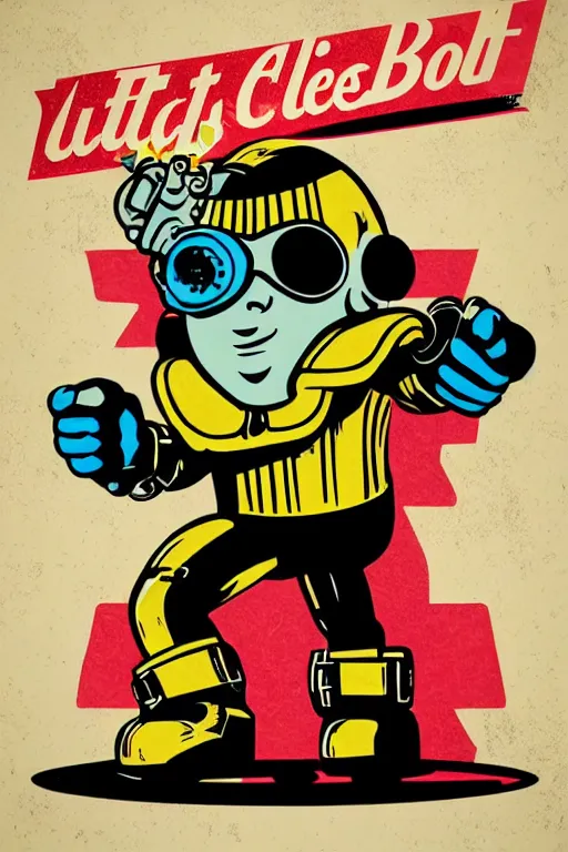 Image similar to fallout 7 6 retro futurist illustration art by butcher billy, sticker, colorful, illustration, highly detailed, simple, smooth and clean vector curves, no jagged lines, vector art, smooth andy warhol style