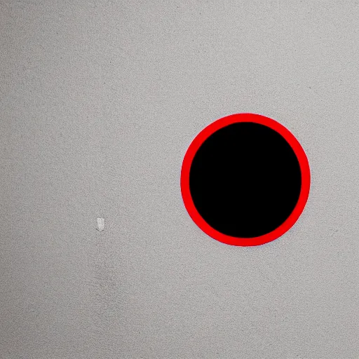 Image similar to minimal red circle against black background