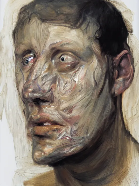 Image similar to ghostly head, portrait by jenny saville