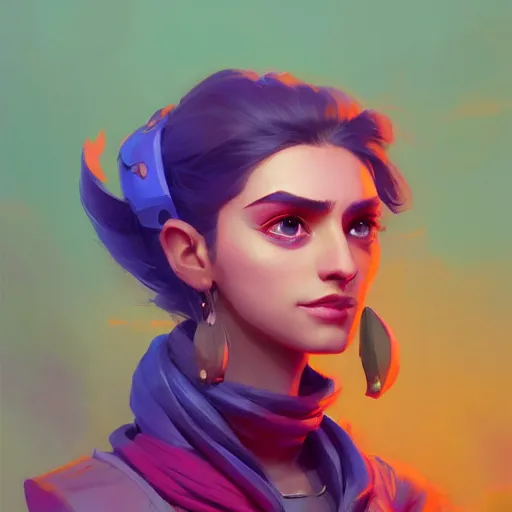 Image similar to profile portrait, maya ali mage, gloomhaven, dynamic lighting, gaudy colors, octane render aesthetic, matte painting concept art, official fanart behance hd artstation by jesper ejsing, by rhads and makoto shinkai and lois van baarle and ilya kuvshinov and rossdraws