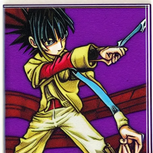 Prompt: blank yu-gi-oh trading card