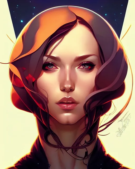 Prompt: artgerm, joshua middleton comic cover art, full body pretty female space pirate, symmetrical eyes, symmetrical face, long curly hair, beautiful, rim lighting, vivid colors