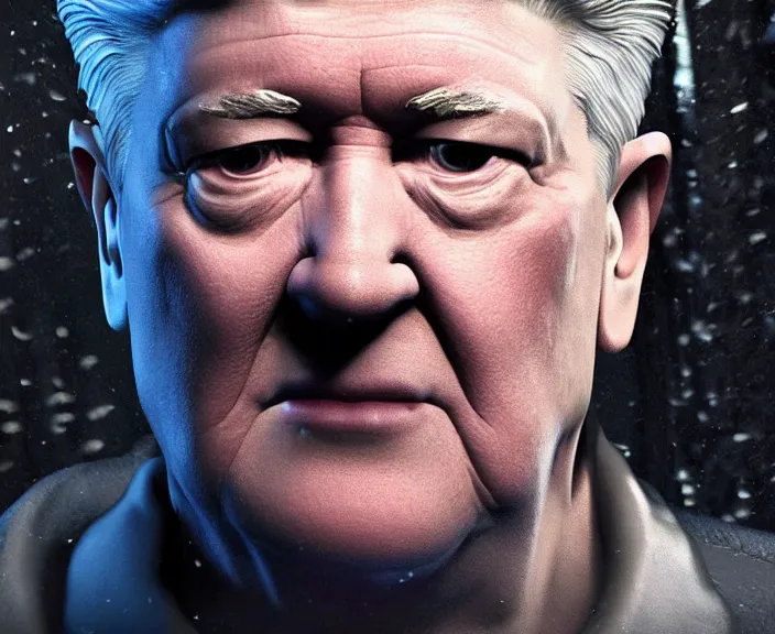 Image similar to screenshot of david lynch in until dawn ( 2 0 1 5 ), ps 5, 4 k, hi - res