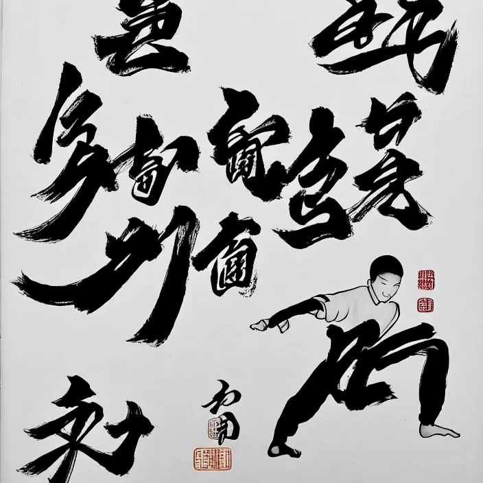 Image similar to Chinese black and white ink martial arts