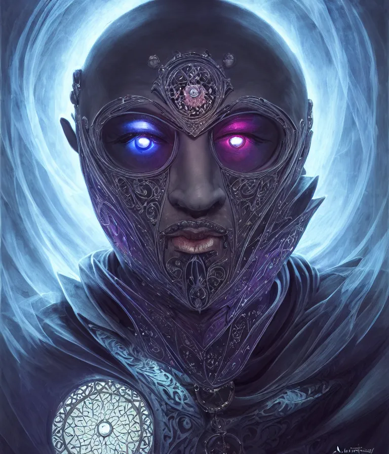 Image similar to front!!! shot of a court jester!!! character, hyperdimensional, bioluminescent hypercubes, dark holography!!!, spectral, chrome, (((intricate))), elegant, highly detailed, centered, (((artstation, concept art, smooth, sharp focus, artgerm, Tomasz Alen Kopera, Peter Mohrbacher, donato giancola, Joseph Christian Leyendecker, WLOP, Boris Vallejo))), mugshot!!!!!, ugly!!!!!!, octane render, nvidia raytracing demo, octane render, nvidia raytracing demo, octane render, nvidia raytracing demo, grainy, muted, 8K, digitalblasphemy, metatron