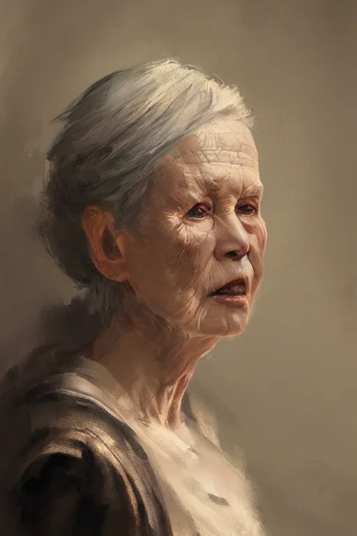 Image similar to a fancy portrait of a vary old women by greg rutkowski, sung choi, mitchell mohrhauser, maciej kuciara, johnson ting, maxim verehin, peter konig, 8 k photorealistic, cinematic lighting, hd, high details, dramatic, atmosphereric, trending on artstation