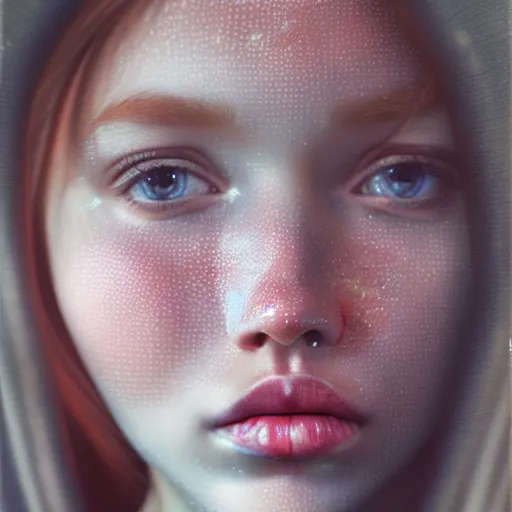Prompt: beautiful hyperrealism hyperdetailed selfie of a cute young woman sitting in her car, flushed face, red blush, light freckles, puffy lips, soft features, 8 k, sharp focus, art by irakli nadar