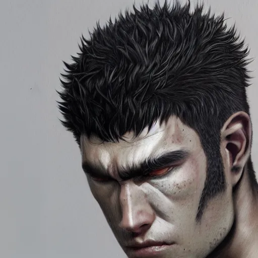 Prompt: ultra realistic portrait of guts from berserk extremely detailed, made by wlop and maxwell boas