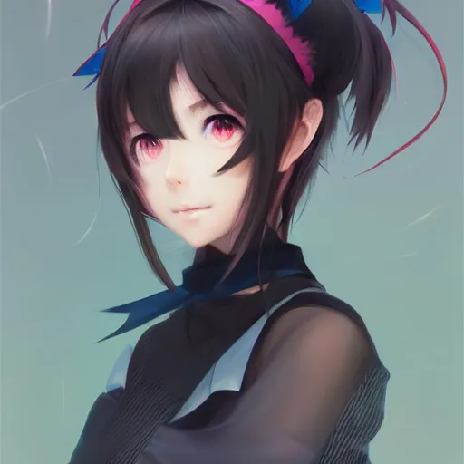 Image similar to An anime portrait of beautiful girl with cat ears, by Stanley Artgerm Lau, WLOP, Rossdraws, James Jean, Andrei Riabovitchev, Marc Simonetti, and Sakimichan, tranding on artstation