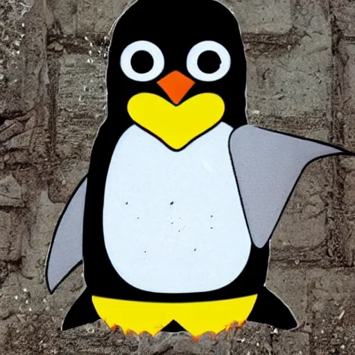 Prompt: super cute and realsitic penguin at a dystopian city
