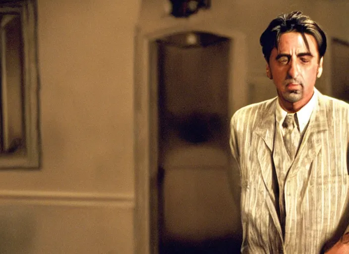 Prompt: film still of !!!!Al Pacino!!! as Everett in Oh Brother Where Art Thou 2000, 4k