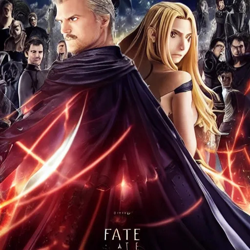 Image similar to the cast of fate / zero in a hollywood live - action movie adaptation directed by christopher nolan, a movie still, cinematic, 8 k, high resolution