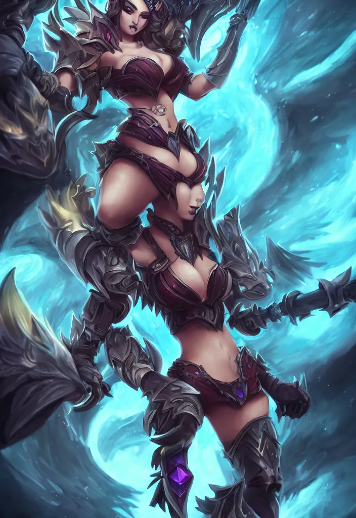 Image similar to New consept arts for katatina from league of legends, fantasy