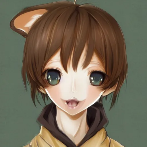 Prompt: full headshot portrait of little anthropomorphic giraffe, green eyes, light brown fur, light hair, drawn by wlop, by avetetsuya studios, attractive character, colored sketch anime manga panel, cirno from touhou, trending on artstation