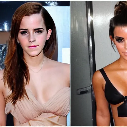 Image similar to emma watson mixed with kim kardashian