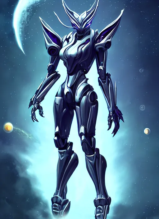 Image similar to cinematic goddess shot, cosmic sized perfectly proportioned stunning beautiful anthropomorphic robot mecha female dragon, nebula background, larger than galaxies, holding milky way in sharp claws, sleek silver armor, epic proportions, epic size, epic scale, ultra detailed digital art, furry art, macro art, dragon art, giantess art, warframe fanart, furaffinity, deviantart