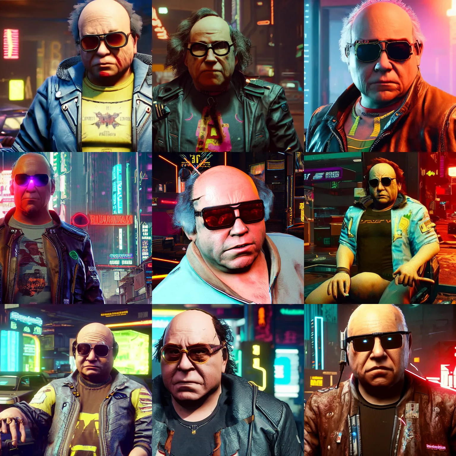 Prompt: Frank Reynolds in Cyberpunk 2077