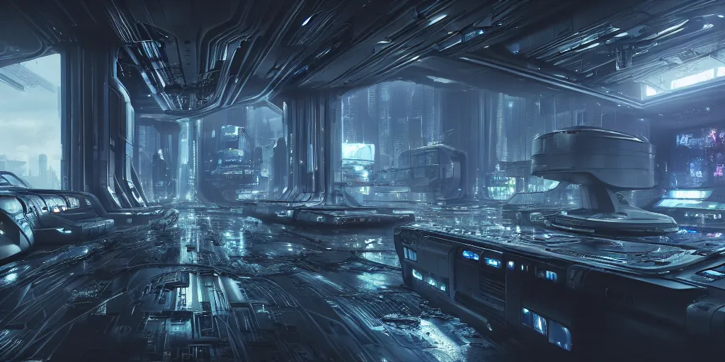 Prompt: ultra detailed photorealistic cyberpunk alien base in the circular world, cinematic light, sci fi, glossy, cybernetic machines, wires, robotics, futuristic decor, trending on artstation, global illumination, ultra realistic illustration, matte painting, high detailed, unreal engine, octane render, 4 k, hd, high quality