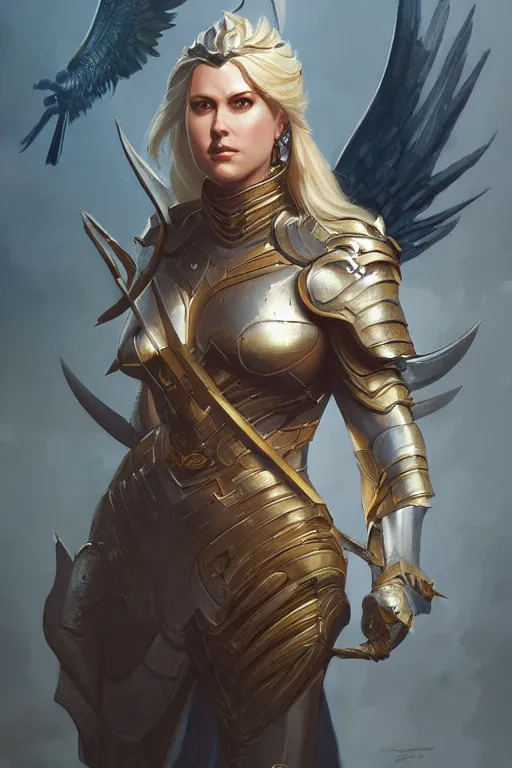 Image similar to amazon valkyrie athena, d & d, fantasy, portrait, highly detailed, headshot, digital painting, trending on artstation, concept art, sharp focus, illustration, art by artgerm and greg rutkowski and magali villeneuve