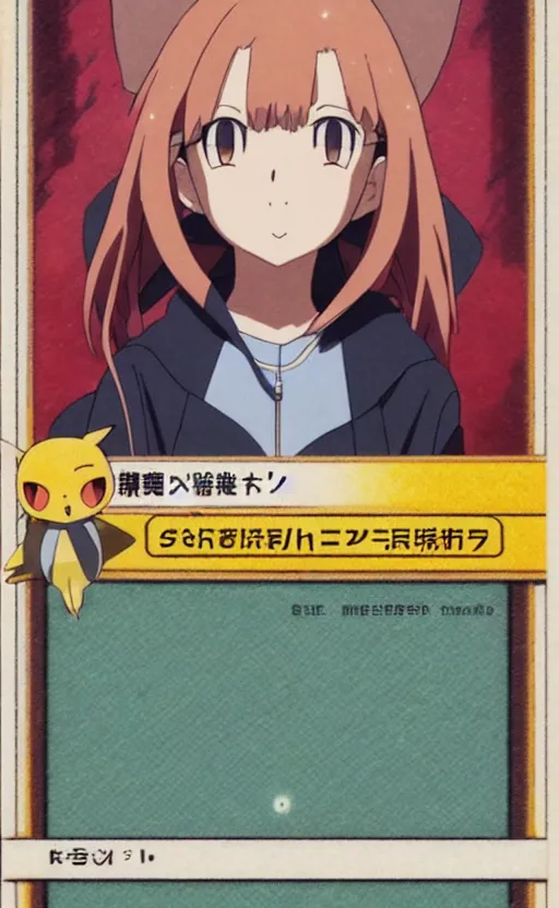 Prompt: a pokemon go card from 1 9 5 0, illustration, concept art, anime key visual, trending pixiv fanbox, by wlop and greg rutkowski and makoto shinkai and studio ghibli and kyoto animation, symmetrical facial features, pocket monster companion, front trading card cg