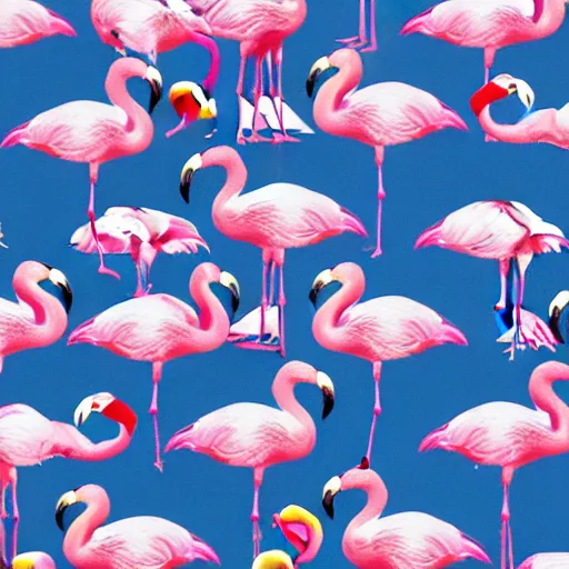 Image similar to flamingo warhol