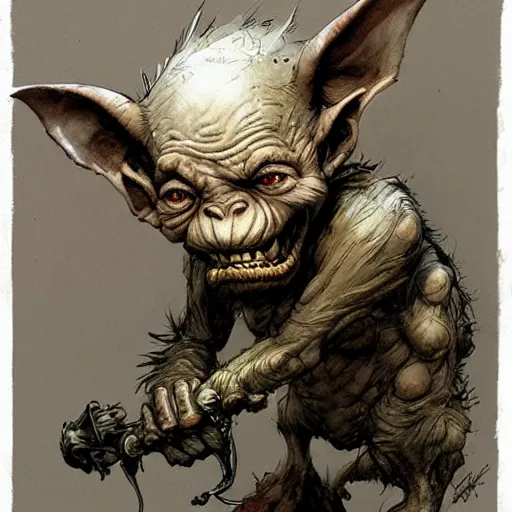 Prompt: a goblin by jean baptiste monge